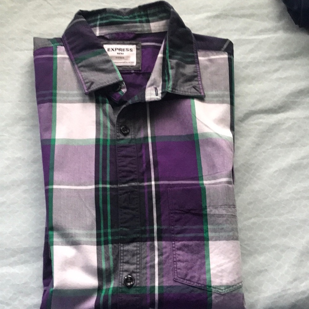 Men medium button down casual nice shirt